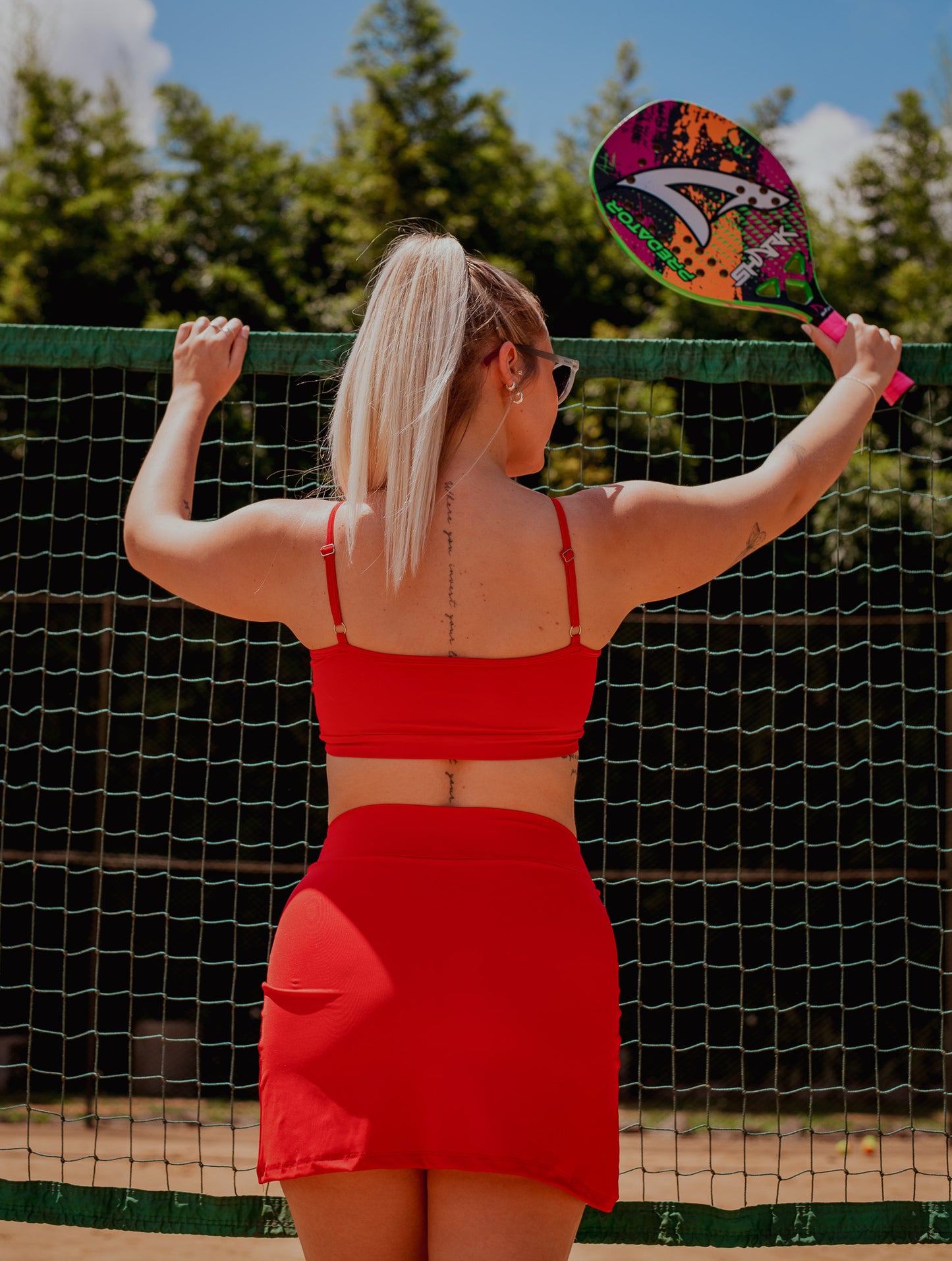 Short saia beach red