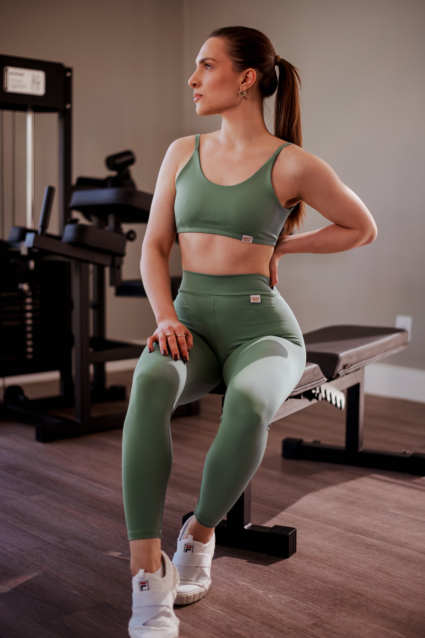 Legging Basic verde malva