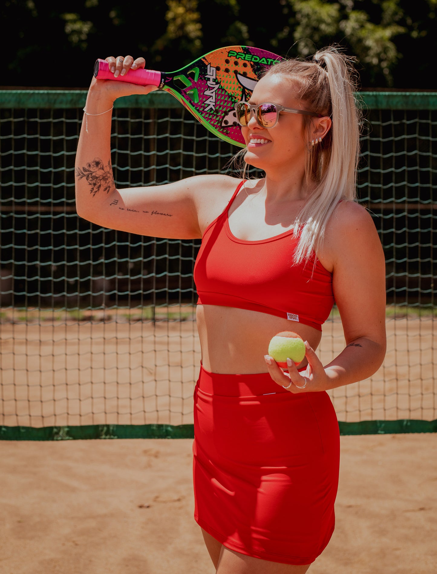 Short saia beach red