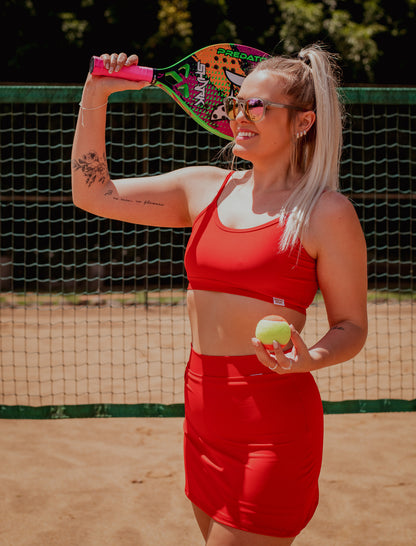 Short saia beach red