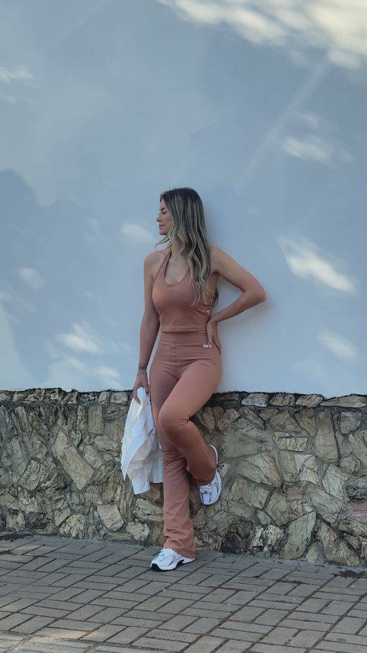 Legging Flare Avelã *(PRÉ VENDA)*
